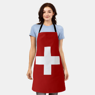 Swiss flag apron