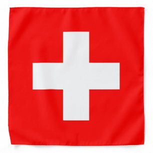 Swiss Flag Bandana, patriotic Switzerland Bandana