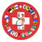 Swiss flag, cantons and dancers
