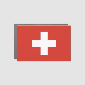 Swiss Flag Car Magnet by maxiharmony at Zazzle
