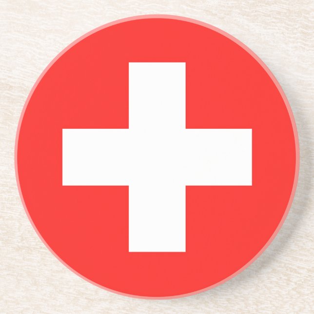 Swiss flag coaster (Front)
