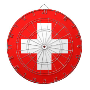 Swiss flag dart board