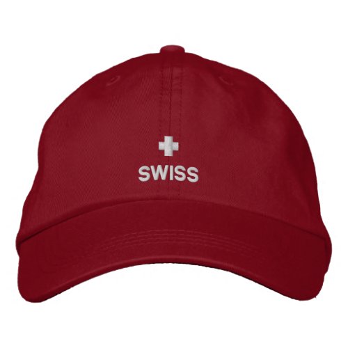 Swiss Flag embroidered hat
