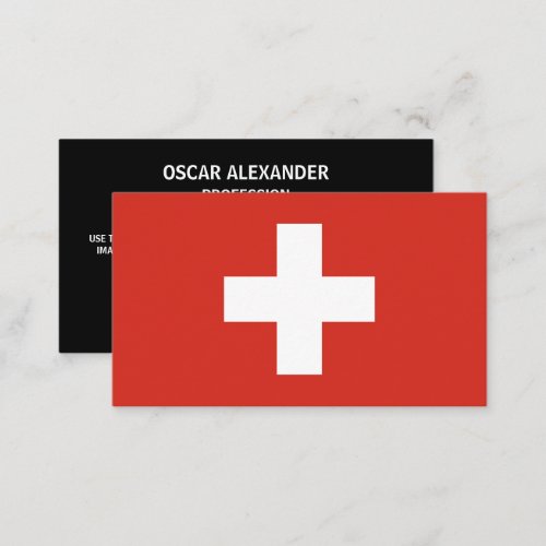 Swiss Flag Flag of Switzerland Business Card