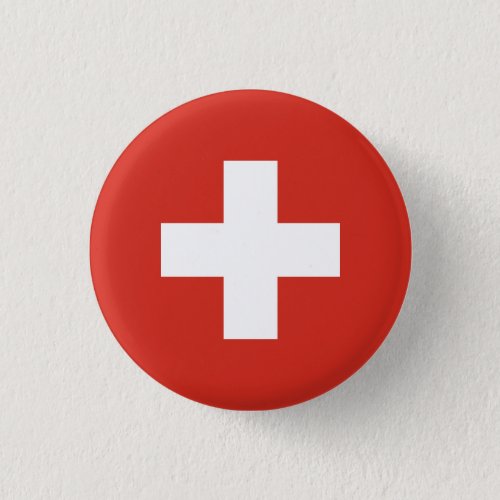 Swiss Flag Flag of Switzerland Button