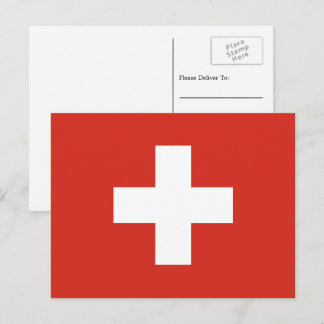 Swiss Flag, Flag of Switzerland Postcard