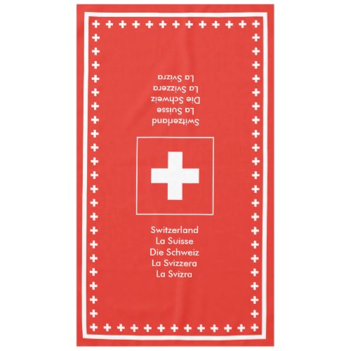 Swiss Flag _ Fondue Cheese Party Dinner Tablecloth