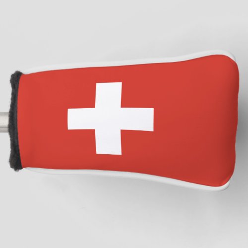 Swiss flag golf head cover
