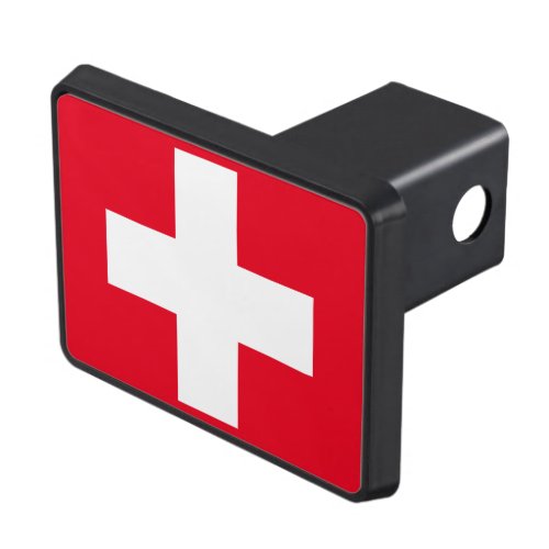 Swiss flag hitch cover