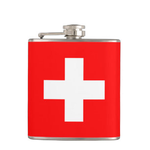 Swiss Flag & holiday Switzerland /sports fans Flask