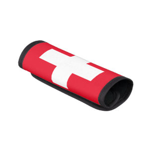 Swiss flag luggage handle wrap