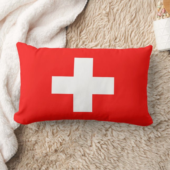 Swiss flag lumbar pillow (Blanket)