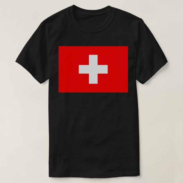 Swiss Flag of Switzerland  T-Shirt (Design Front)