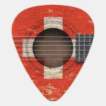 Swiss Flag On Old Acoustic Guitar Guitar Pick at Zazzle