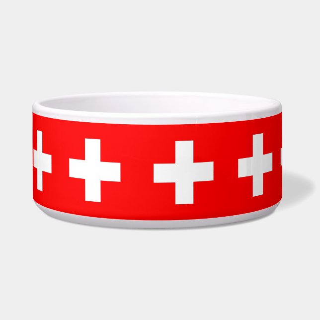 Swiss Flag Pet Bowl (Left)