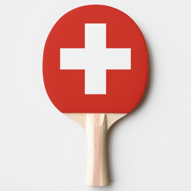 Swiss flag ping pong paddle for table tennis (Front)