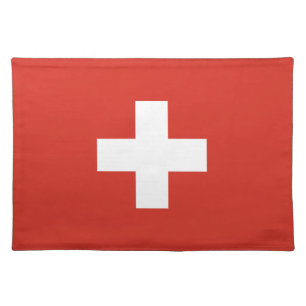 Swiss flag placemat   Switzerland cross