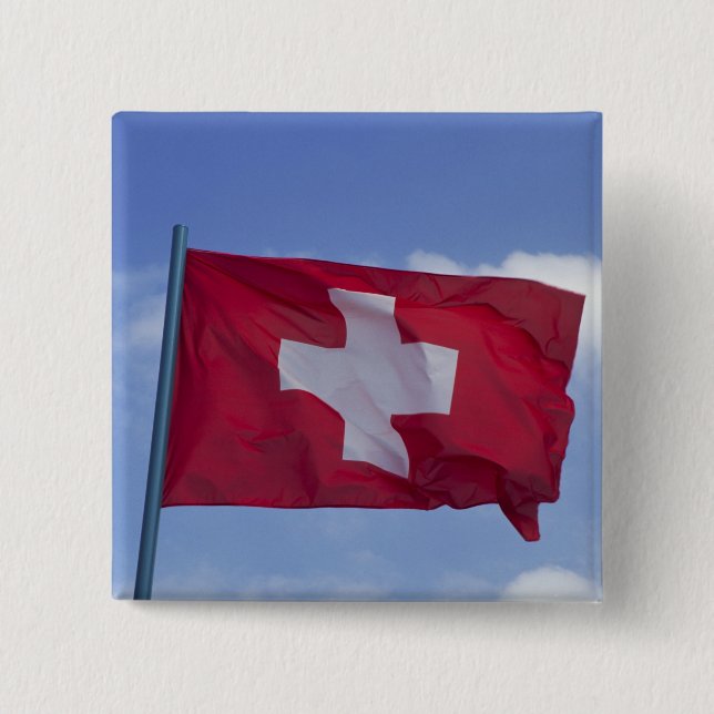 Swiss Flag RF) Pinback Button (Front)