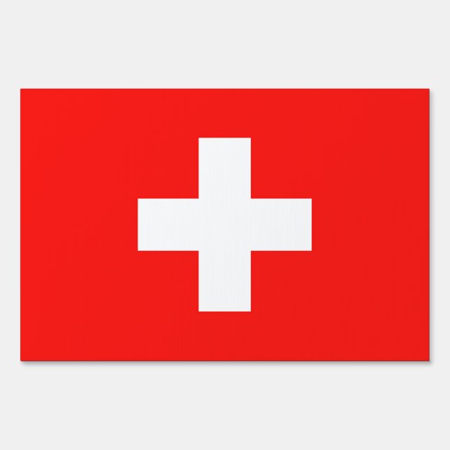 Swiss flag sign (Front)