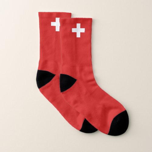 Swiss flag socks