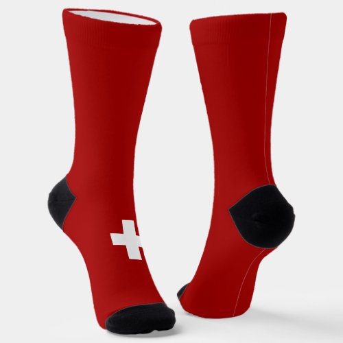 Swiss flag socks