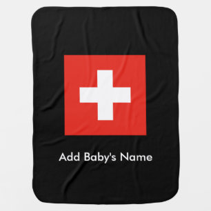 Swiss Flag Stroller Blanket