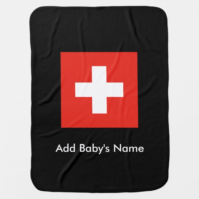 Swiss Flag Stroller Blanket (Front)