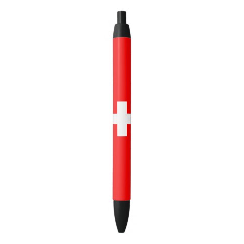 Swiss Flag Switzerland Black Ink Pen