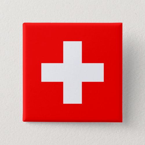 Swiss Flag Switzerland Button