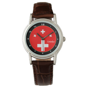 Swiss Flag & Switzerland fashion patriot / Love Watch