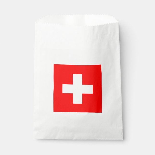 Swiss Flag (Switzerland) Favor Bag (Front)