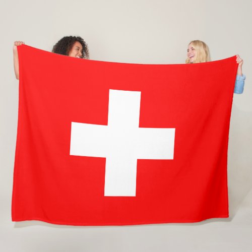 Swiss Flag Switzerland Fleece Blanket