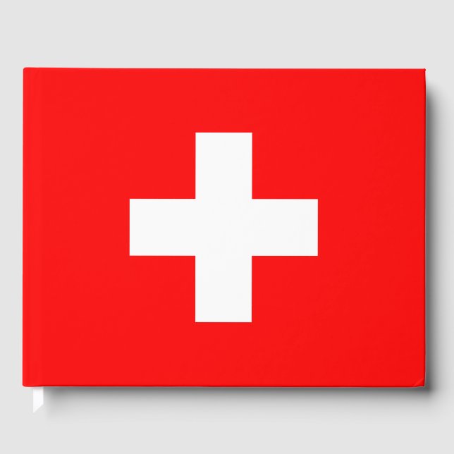 Swiss Flag (Switzerland) Guest Book (Front)
