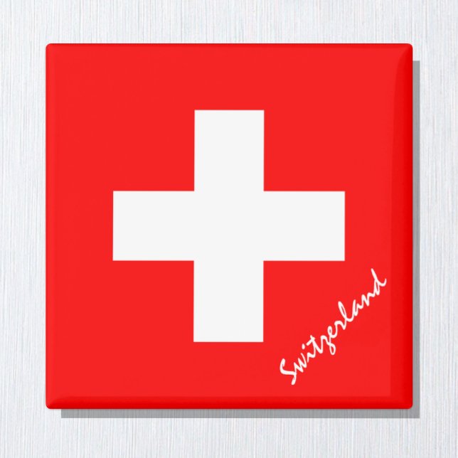 Swiss flag & Switzerland holiday/sports fans Magnet (Creator Uploaded)