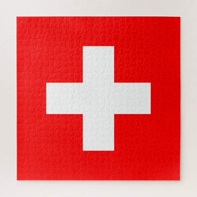 Swiss Flag (Switzerland) Jigsaw Puzzle (Vertical)