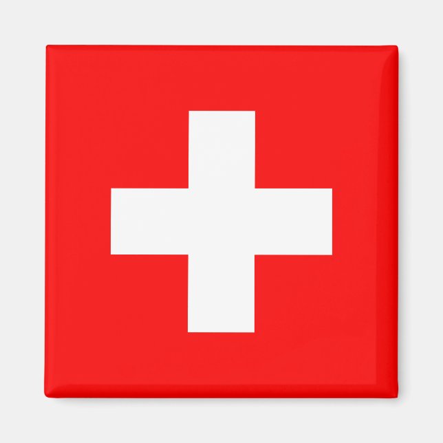Swiss Flag (Switzerland) Magnet (Front)