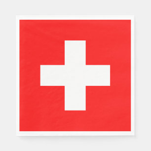 Swiss Flag (Switzerland) Napkins