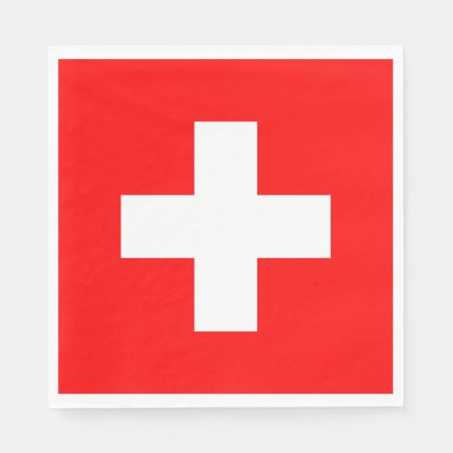 Swiss Flag Switzerland Napkins