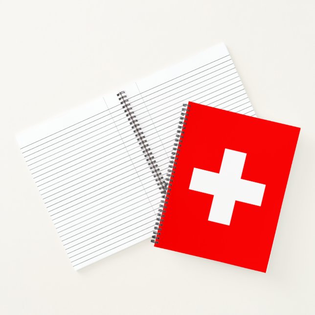 Swiss Flag (Switzerland) Notebook (Inside)