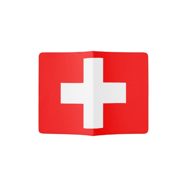 Swiss Flag (Switzerland) Passport Holder (Opened)