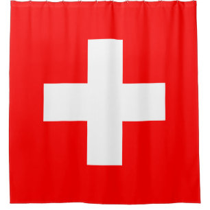 Swiss Flag (Switzerland) Shower Curtain
