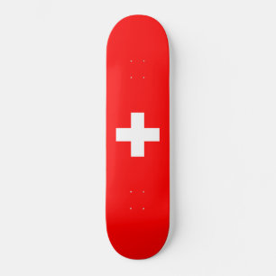 Swiss Flag (Switzerland) Skateboard