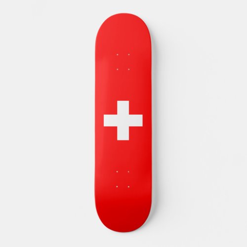 Swiss Flag Switzerland Skateboard