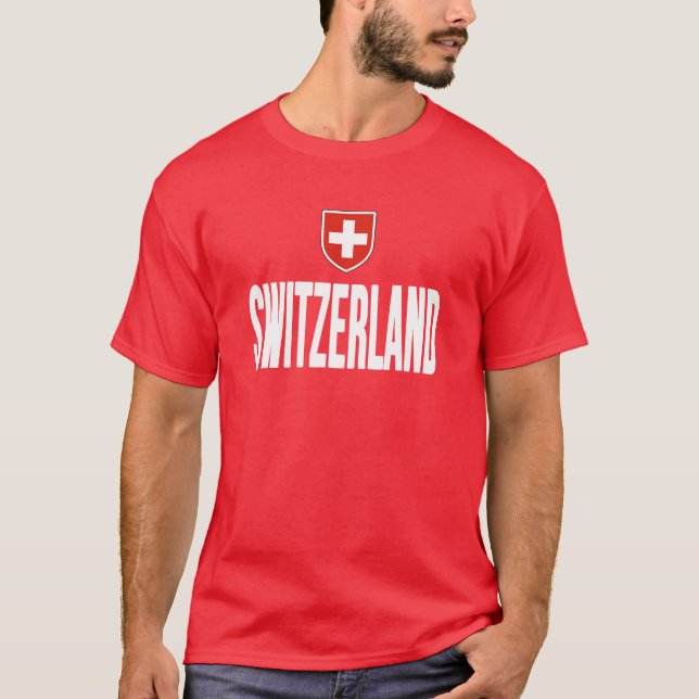 Swiss Flag Switzerland Souvenir Schweiz Gift Suiss T-Shirt (Front)