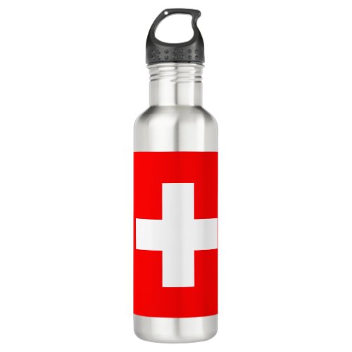 Swiss Flag Switzerland Stainless Steel Water Bottle