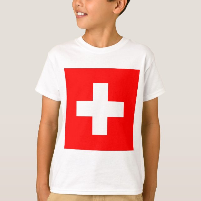 Swiss Flag (Switzerland) T-Shirt (Front)