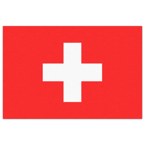 Swiss Flag Switzerland Tissue Paper