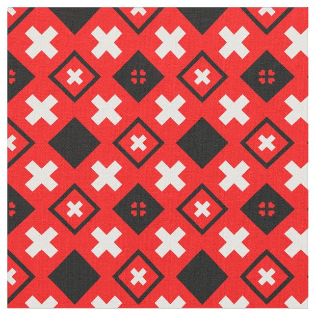 Swiss Flag & Switzerland Trendy Fabric fashion (Close Up)