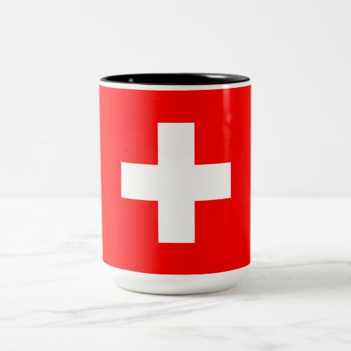 Swiss Flag Switzerland Two_Tone Coffee Mug