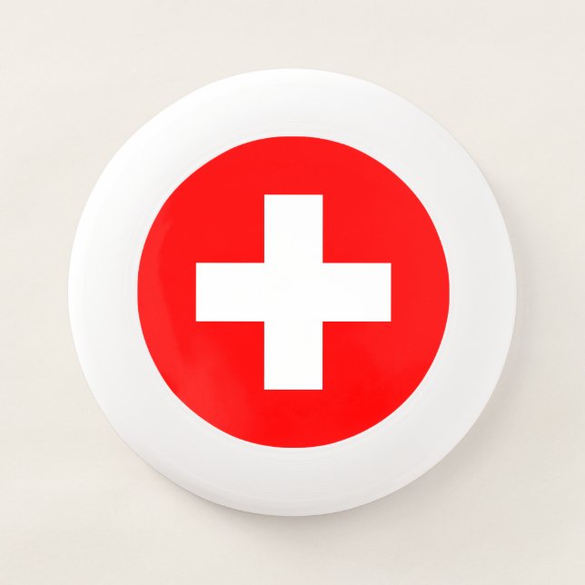 Swiss Flag (Switzerland) Wham-O Frisbee (Front)